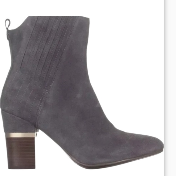 Lucca Lane Jadia Ankle Boots Grey Suede Leather size 8 M - Picture 3 of 13